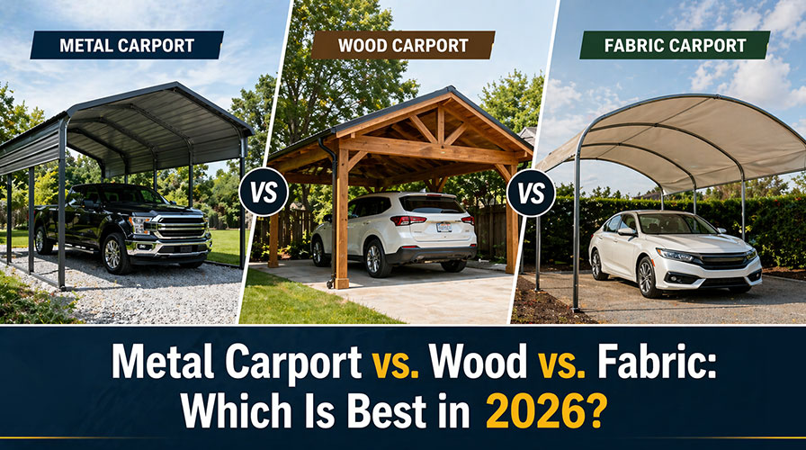 Metal Carport vs. Wood vs. Fabric: Which Is Best in 2026?